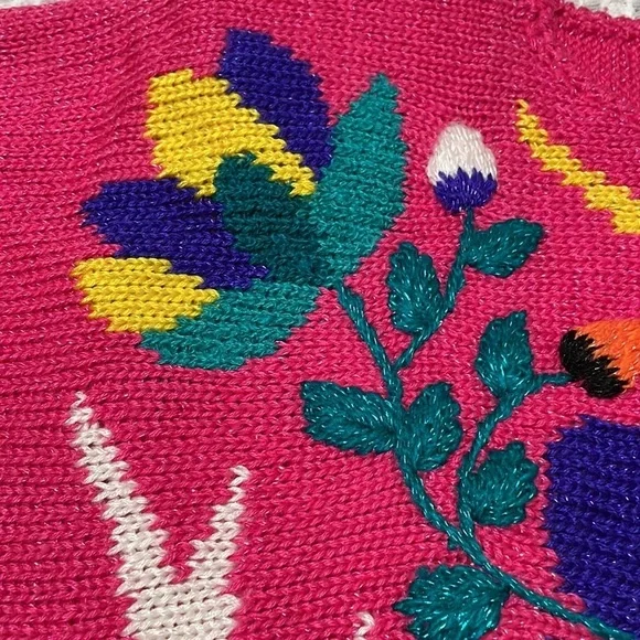 Vintage 80s Jaclyn Smith Knit Pink Sweater - Picture 9 of 16